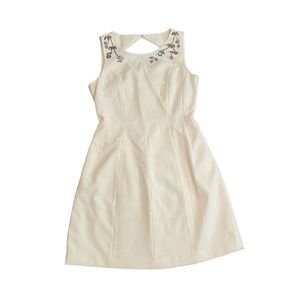 NWT H&M White Ivory Embellished Mini Dress